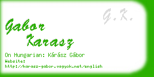 gabor karasz business card